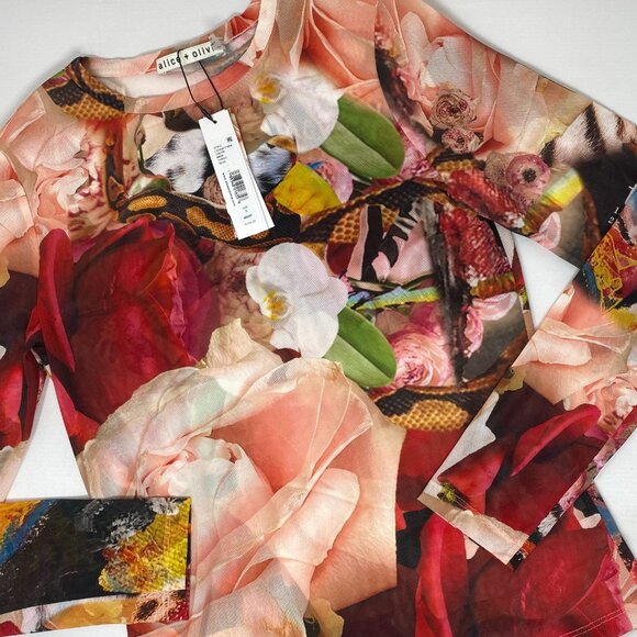 Alice + Olivia Kelly Dabbah Delaina Top Small NWT $295 - Picture 6 of 10